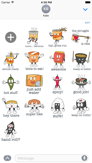 How to cancel & delete Sushi Ramen - MYOSE - Make Your Own Sticker Emoji from iphone & ipad 1