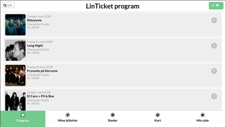 LinTicket programapp