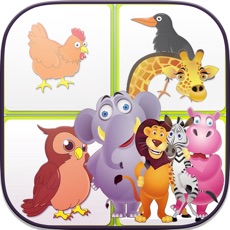 Activities of Animals memory game for kids - Matching Game