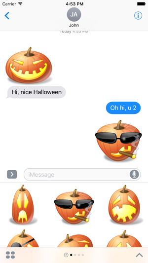 Pumpkin Halloween Emoji Sticker #10(圖1)-速報App