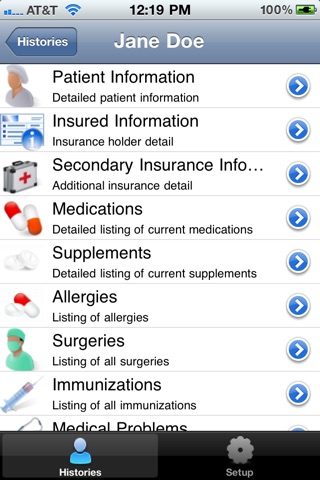 Family Medical Information screenshot 2