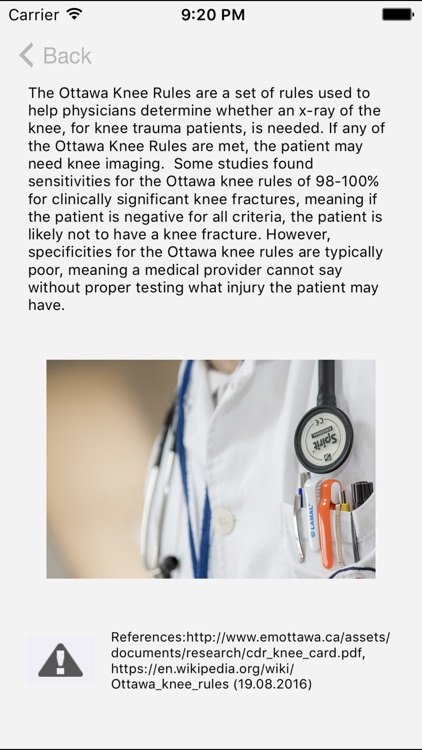 Ottawa Knee Rule