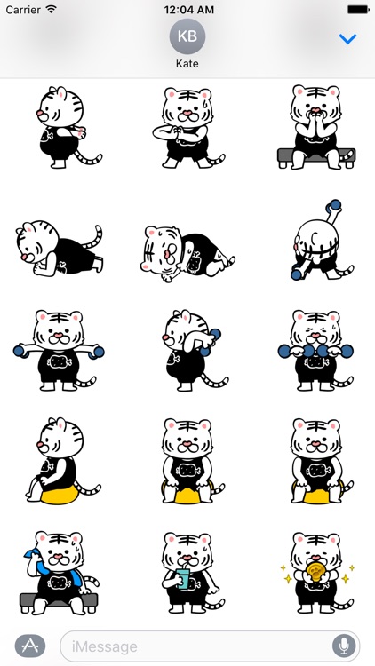 Tiger's Workout - Animated Stickers