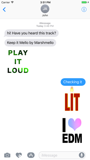 EDM Stickers for iMessage, 電子舞曲(圖2)-速報App