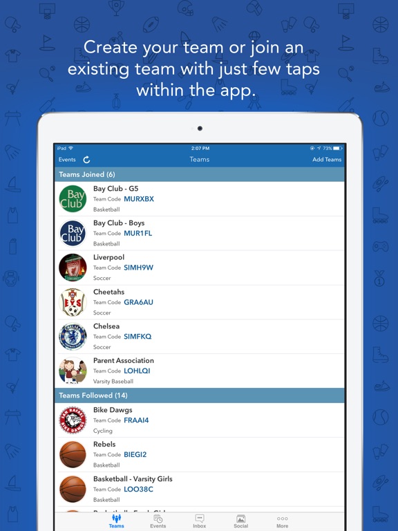 InstaTeam sports team manager AppRecs