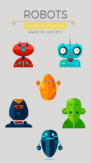 Robot Stickers - Cyborgs from the future