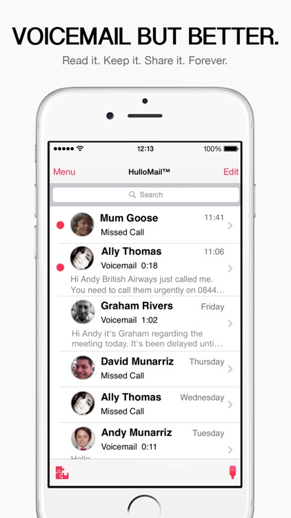 HulloMail, Free SmartVoicemail™ screenshot-0