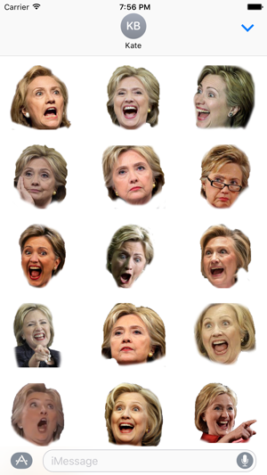 Hillary Clinton Emoji Stickers(圖2)-速報App