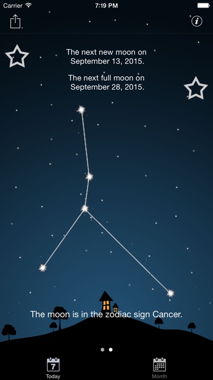 Moon phases calendar and night sky live pro