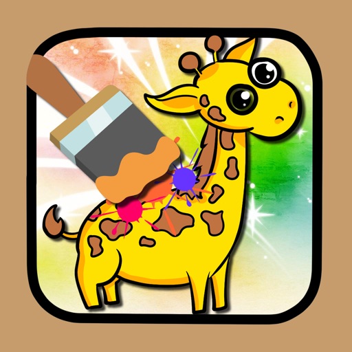 Game Drawing Giraffe for Family Kids Coloring Icon