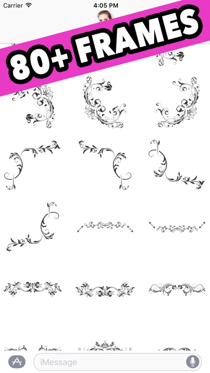Floral frames & decoration stickers for photos