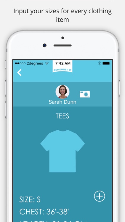 Remember It - the clothing size app you need screenshot-3