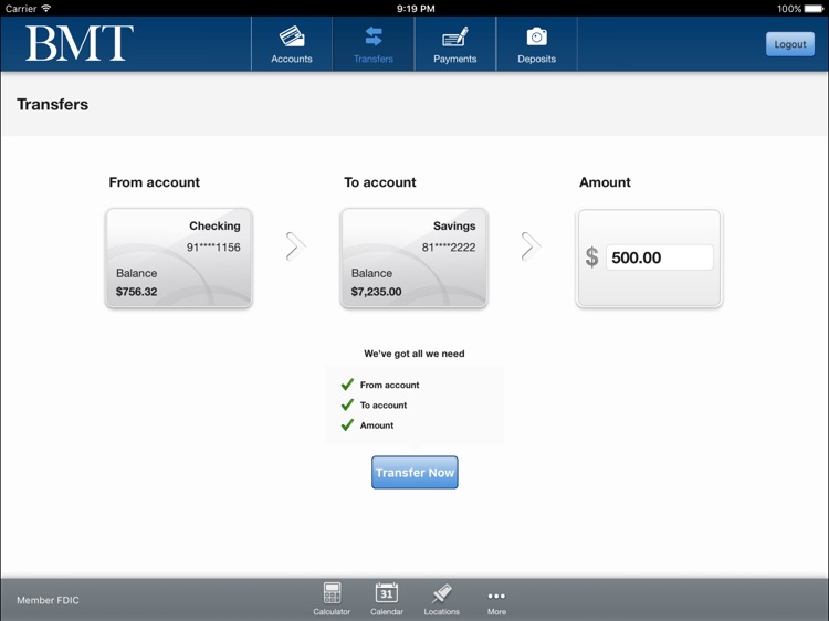BMT - Mobile Banking for iPad screenshot-3