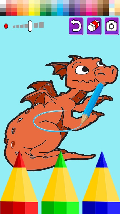 Game Dragon Coloring Page for Kids Painting