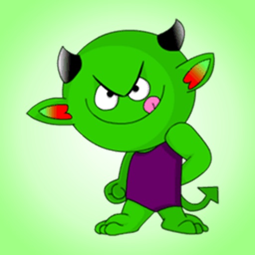 Green Devil - Halloween Stickers Pack