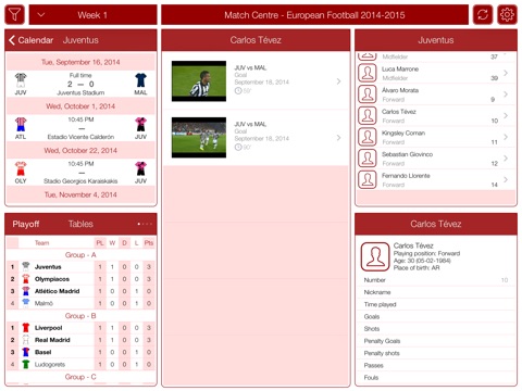 European Football 2015-2016 - Match Centre screenshot 3
