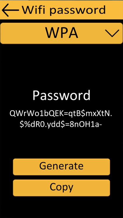 Wifi password.