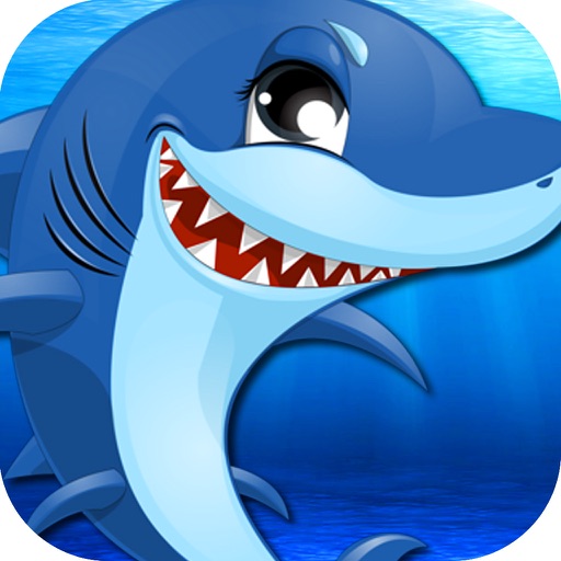 Fear of the Shark Bite in Hungry Scuba Hunting Day Icon