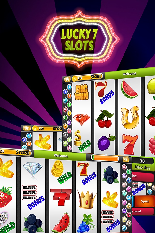 Lucky 7 Slot Machines – Spin 777 Lottery Wheel screenshot 3