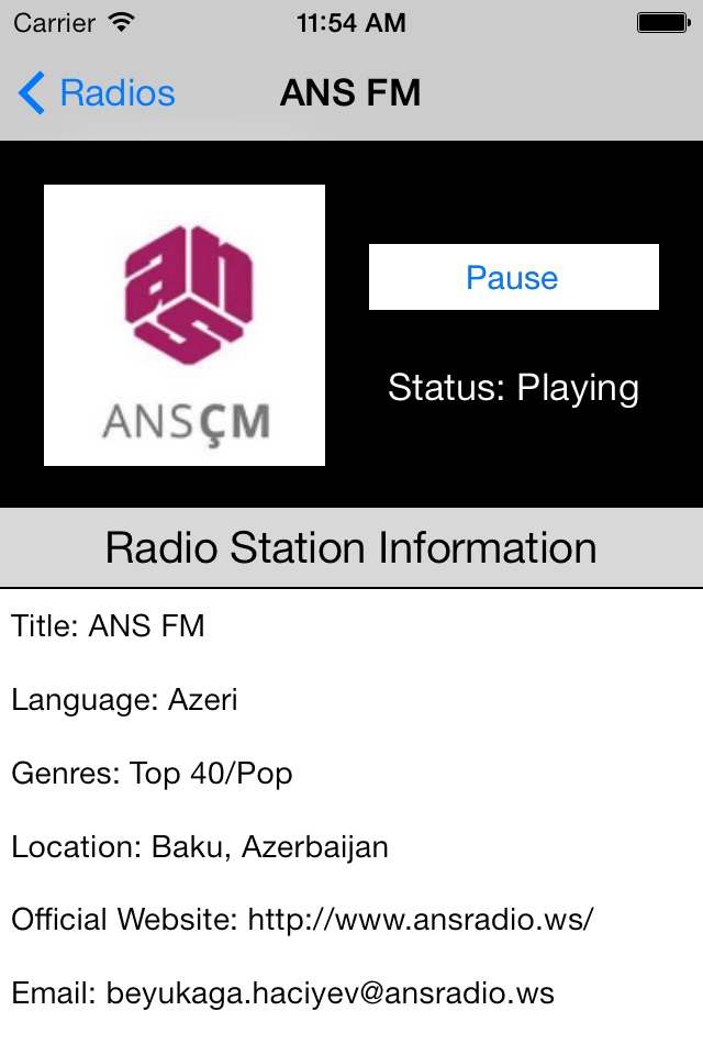 Azerbaijan Radio Live Player (Azərbaycan radio) screenshot 3