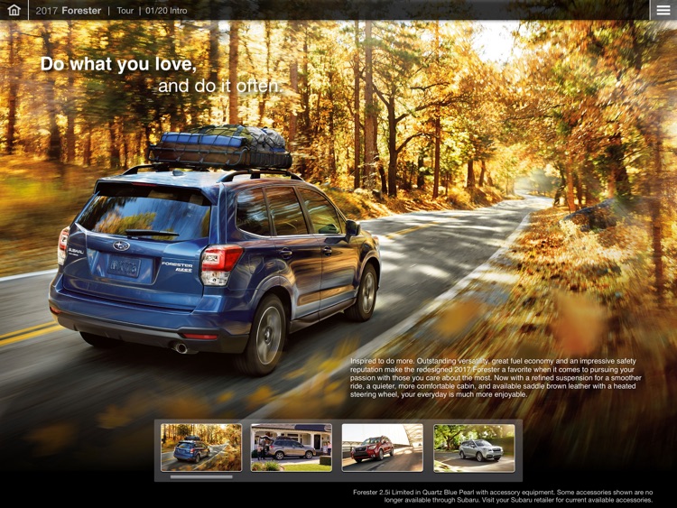 Official 2017 Subaru Forester Guided Tour App