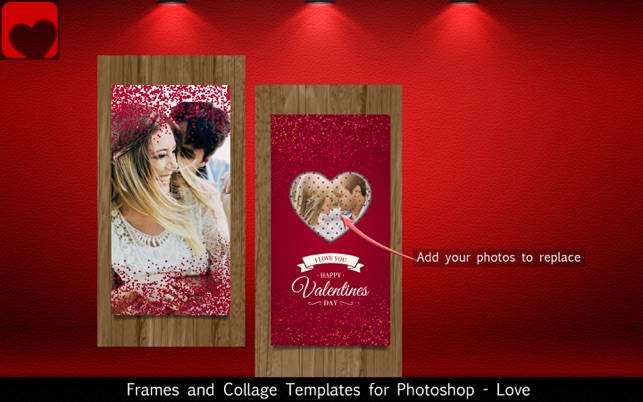 Frames and Collage Templates for Photoshop - Love(圖2)-速報App