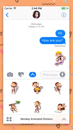 Animated Monkey: Chat Stickers(圖2)-速報App