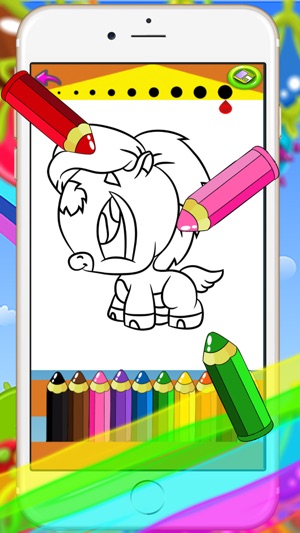 Pony Coloring Book For Toddler - 绘画比赛 手指