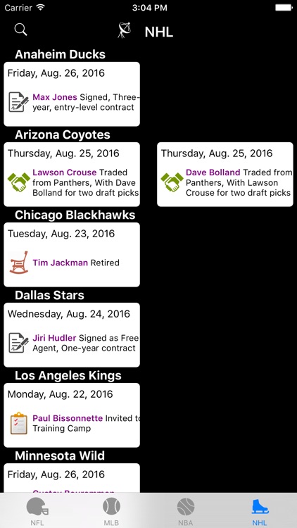 Sports Wire Transactions screenshot-3