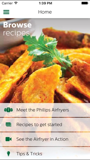 Philips Airfryer On The App Screenshots