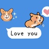 Fluffy Corgi Stickers