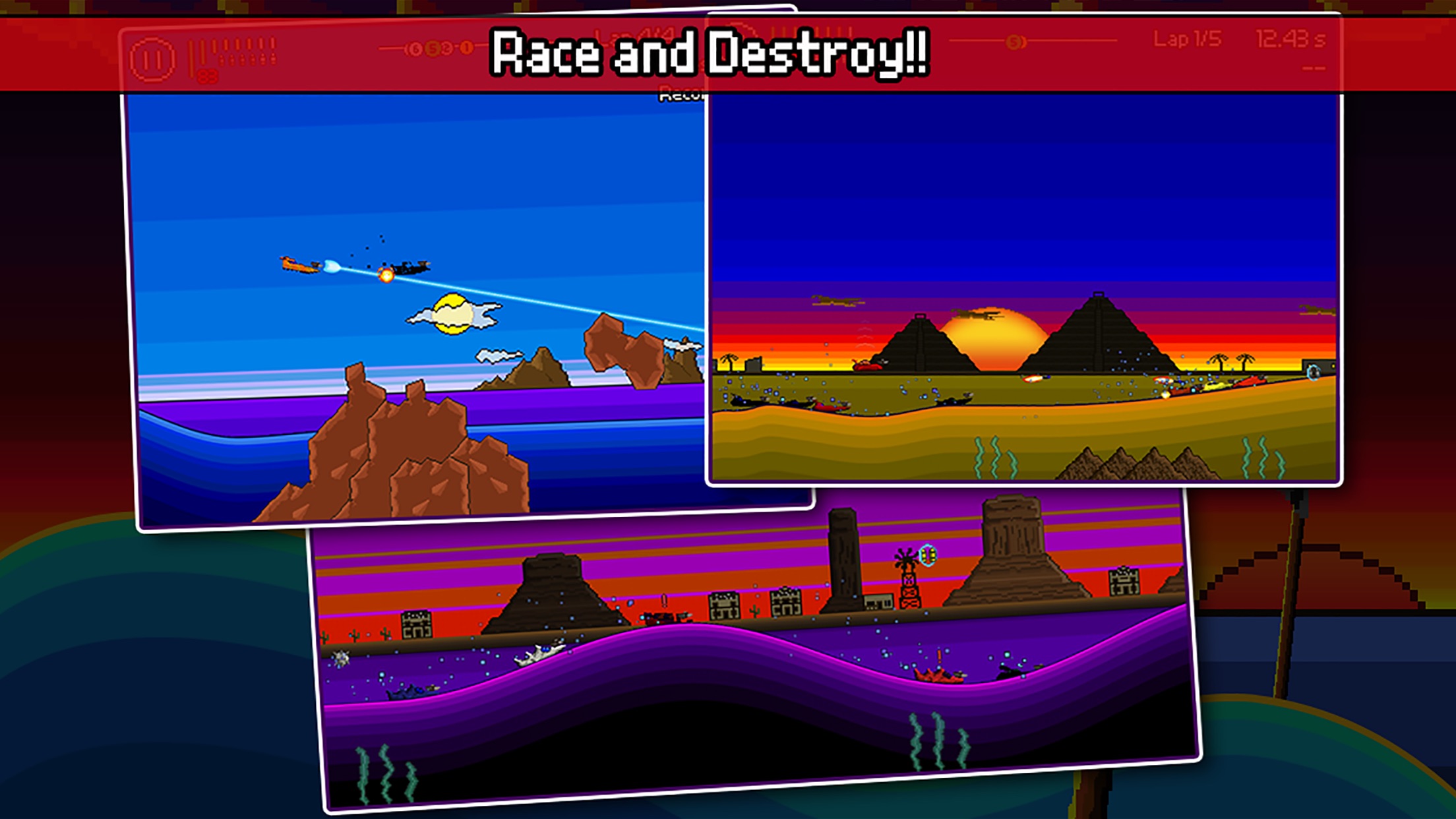 Screenshot do app Pixel Boat Rush