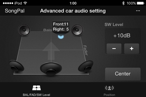 Advanced car audio setting screenshot 2