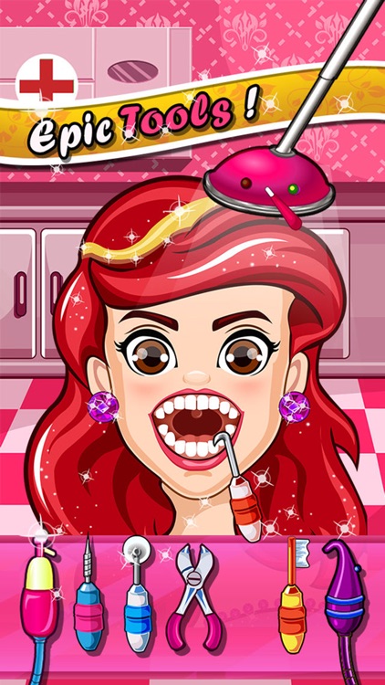 Princess Dentist Salon Doctor Girls Kids Games