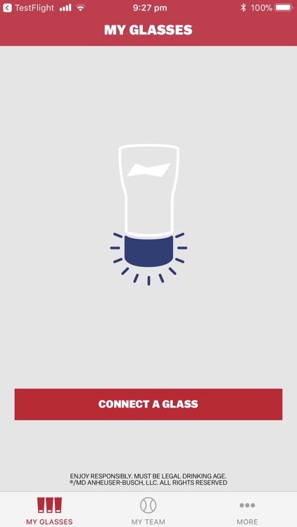 Budweiser Home Run Glass