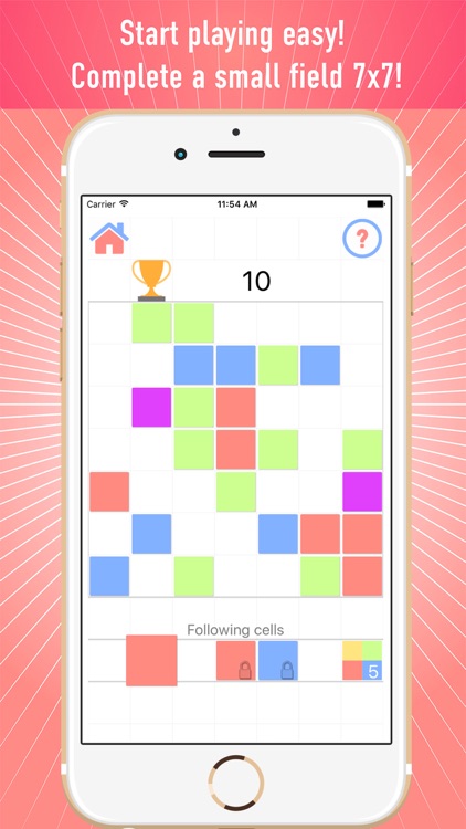 Colored Cells: Magic lines