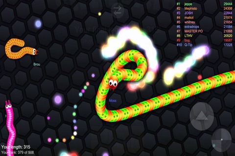 Скриншот из Glowing Snake King Online Game