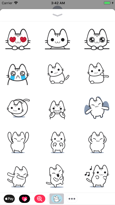 Cat White Stickers Animated screenshot 2