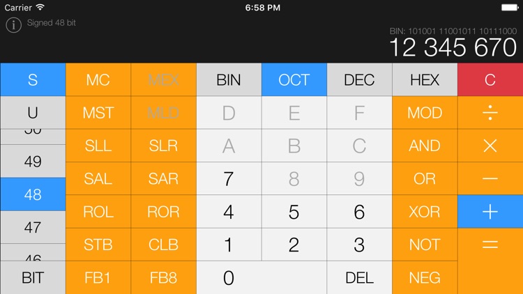 Hex Calc - simple pocket calculator