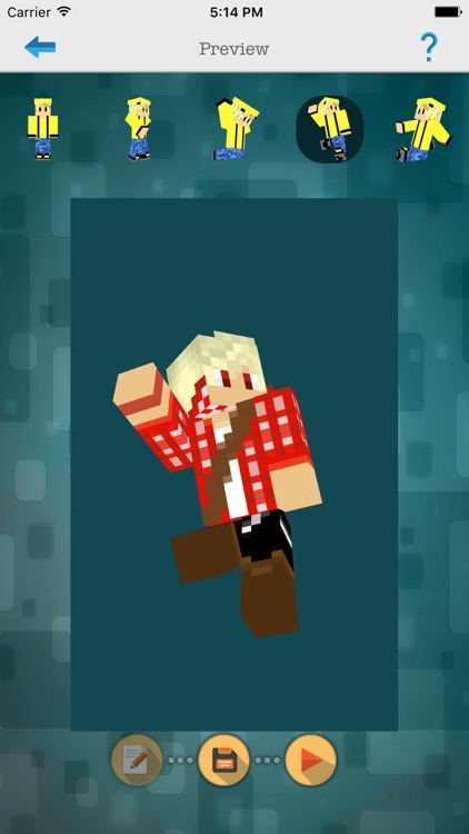 Custom 3D Boys Skin Editor for Minecraft PE+PC