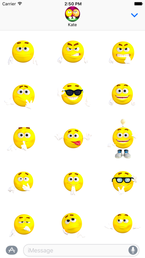 Cute Smiley & Emoji Stickers for iMessag