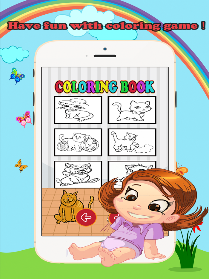 Cat Coloring Book Play Educational Toddler Games