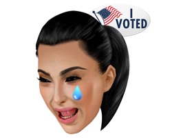 Kim Kardashian West's Official Presidential KIMOJI app gives you access to the original pack of stickers and GIFs