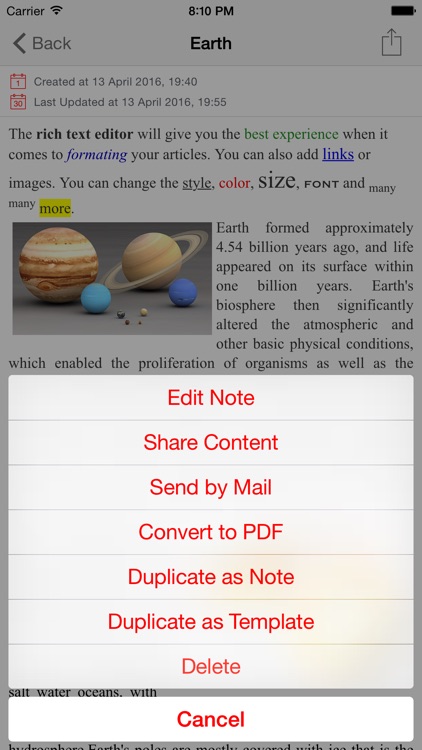 PDF Writer (PDF Rich Text Editor & Templates) screenshot-3