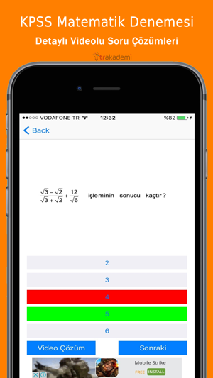 KPSS Matematik Video Çözümlü Deneme Sınavı(圖3)-速報App