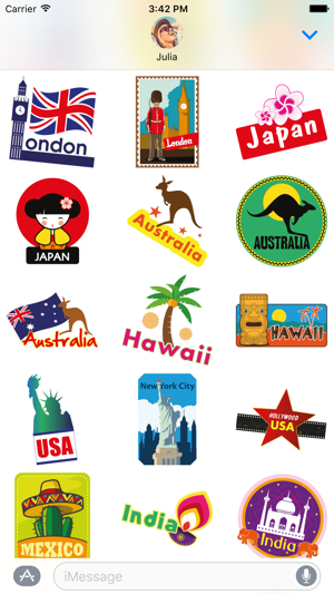 Travel Stickers – Holiday Greetings for iMessage(圖3)-速報App