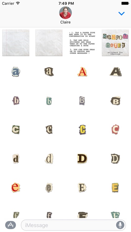 Ransom Note Stickers