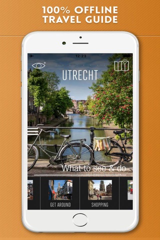 Utrecht Travel Guide with Offline City Street Map - náhled