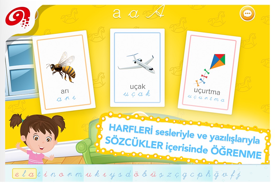 Harfleri Öğren: Sesleri ve yazılışları ile harfler - 4 ve 7 Yaş arası çocuklar için eğitici oyun - Okul öncesi okuma, yazma öğrenimi screenshot 2