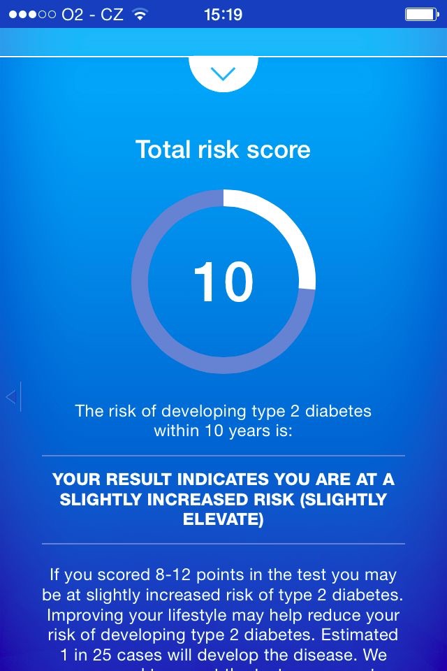 Diabetes Test - risk calculator of diabetes screenshot 2